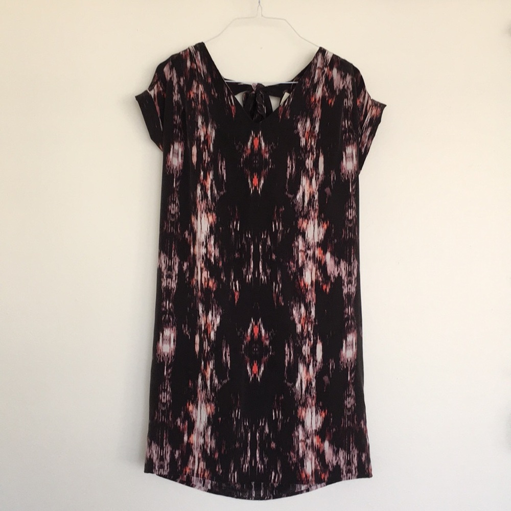 Tie back silk dress
